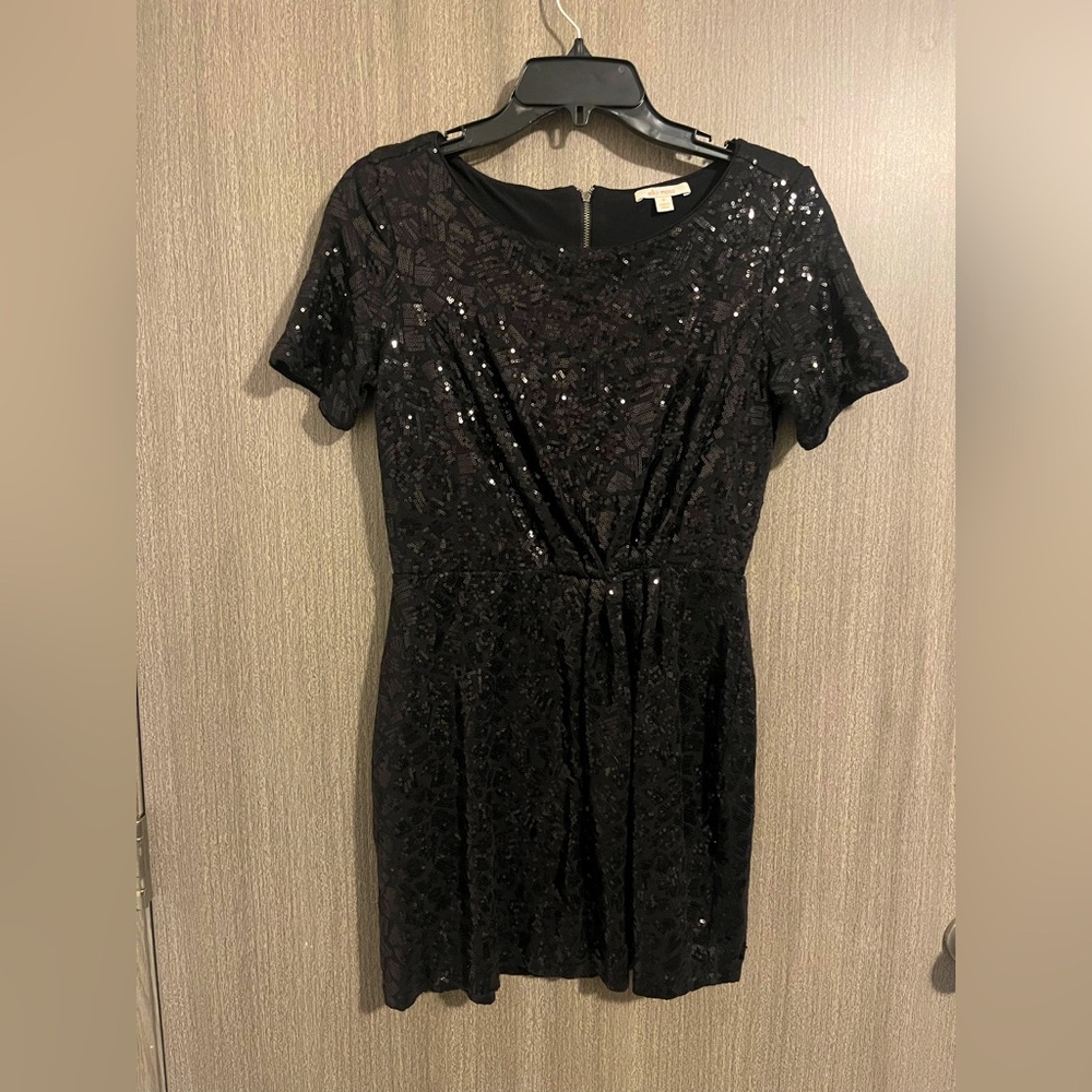 ella moss medium black sequin dress! very short!